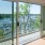 Large patio with double sized patio doors